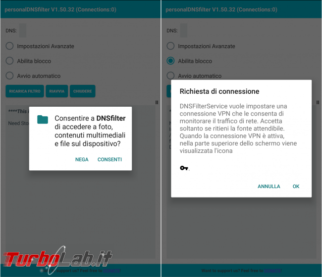 Blocca pubblicità Android senza root 3: guida completa DNSfilter ( block)