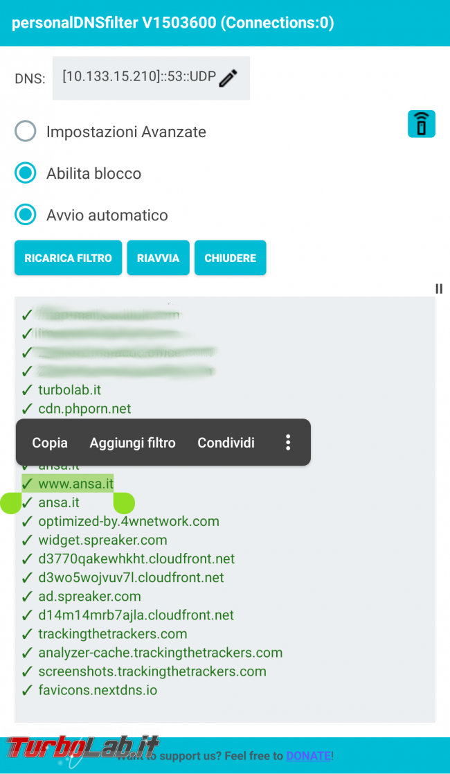Blocca pubblicità Android senza root 3: guida completa DNSfilter ( block)