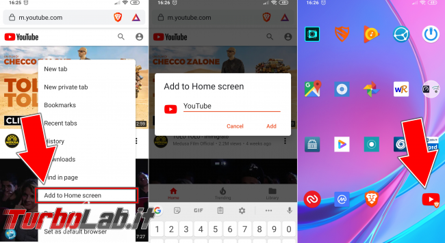 Bloccare pubblicità video YouTube Android: app alternative Vanced, guida definitiva 2022 ( block, video) - android chrome brave aggiungi home