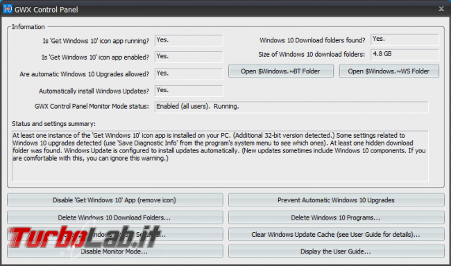 Bloccare Windows 10: guida impedire aggiornamento automatico PC Windows 7 Windows 8.1 tramite &quot;DisableOSUpgrade&quot; &quot;Gwx Control Panel&quot; - gwx control panel
