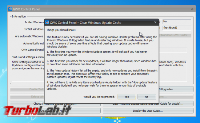 Bloccare Windows 10: guida impedire aggiornamento automatico PC Windows 7 Windows 8.1 tramite &quot;DisableOSUpgrade&quot; &quot;Gwx Control Panel&quot; - gwx control panel windows update