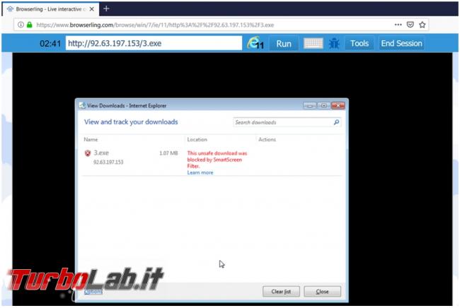 Browserling è browser virtuale online provare link sospetti