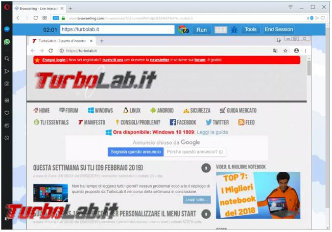 Browserling è browser virtuale online provare link sospetti