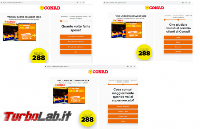 Buoni Conad, Alitalia Carrefour: truffa &quot;Lotsy&quot; gira social - Annotazione 2019-08-05 090606