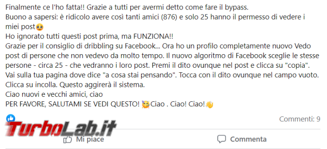 bypass algoritmo Facebook è bufala - FrShot_1661087360