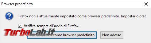 Cambiare app browser predefinito Windows 10