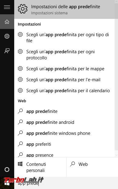 Cambiare app browser predefinito Windows 10