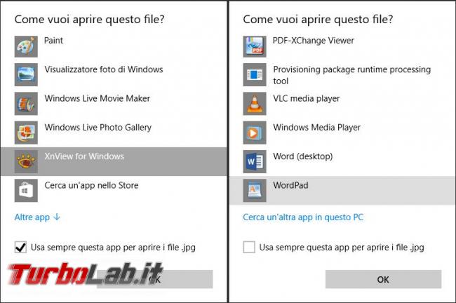 Cambiare app browser predefinito Windows 10
