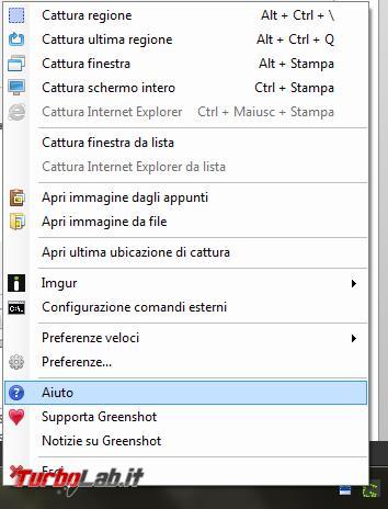 Cattura screenshot desktop Greenshot