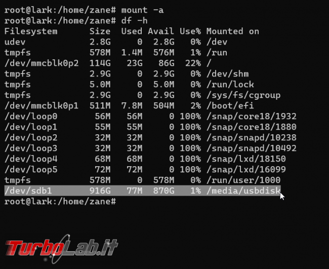 Chiavetta USB disco/SSD esterno Ubuntu linea comando: come accedere, leggere scrivere file (guida rapida mount NTFS, exFAT, ext4)