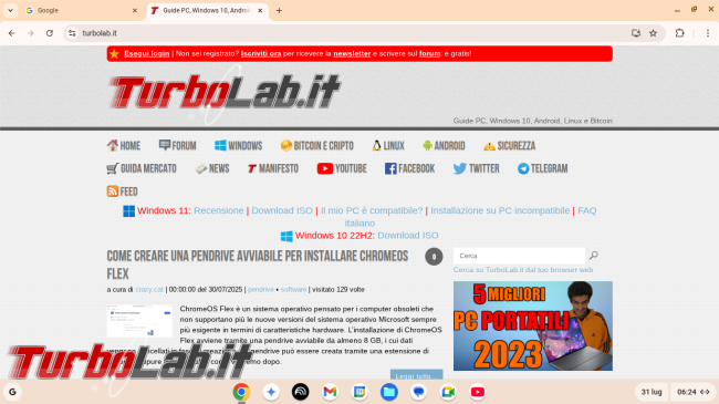 Chrome OS Flex sistema operativo, alternativo Linux, computer obsoleti