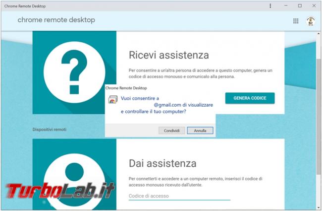 Chrome Remote Desktop permette connettersi computer remoto tablet smartphone