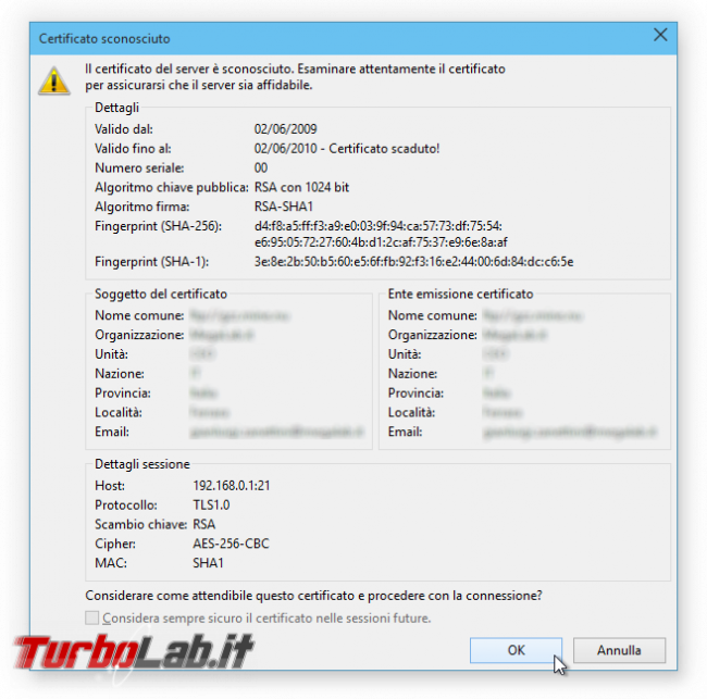 Client FTP (FileZilla), guida rapida - caricare scaricare file server FTP remoto - guida filezilla (3)