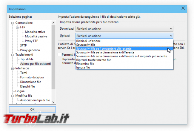 Client FTP (FileZilla), guida rapida - caricare scaricare file server FTP remoto - guida filezilla (5)