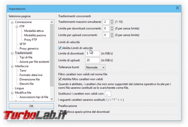 Client FTP (FileZilla), guida rapida - caricare scaricare file server FTP remoto - guida filezilla (6)