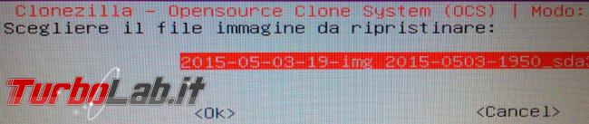 Clona sistema operativo hard disk Clonezilla