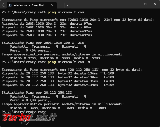 comando ping, come quando utilizzarlo se ci sono problemi rete