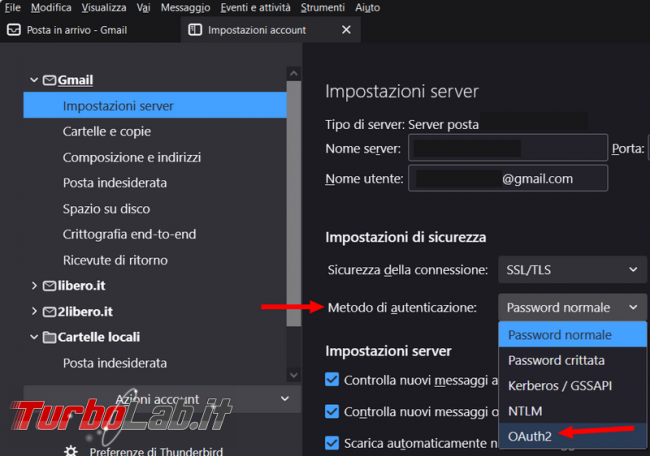 Come abilitare l’accesso Thunderbird Gmail tramite token OAuth 2.0