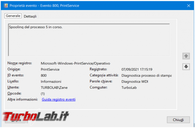 Come abilitare log stampe eseguite Windows 10