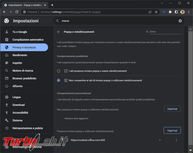 Come abilitare popup Firefox, Chrome Microsoft Edge