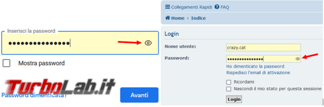 Come abilitare pulsante mostra password Firefox 112