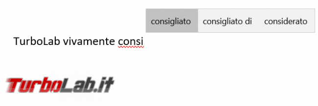 Come abilitare suggerimento testi durante digitazione Windows 10