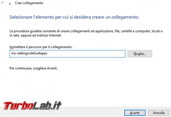 Come accedere impostazioni Windows 10, tramite specifico URI, riga comando collegamento