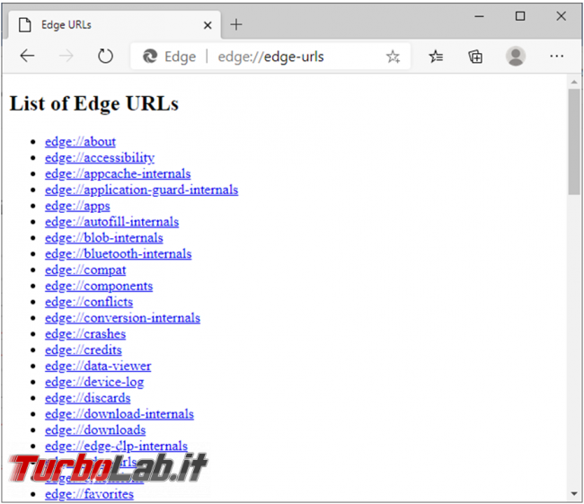 Come accedere pagine nascoste configurazione Chrome, Firefox Microsoft Edge