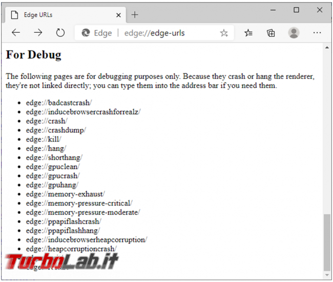 Come accedere pagine nascoste configurazione Chrome, Firefox Microsoft Edge