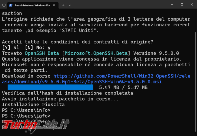 Come aggiornare SSH client server Windows 11 Windows 10 (OpenSSH 9) - zShotVM_1724220947