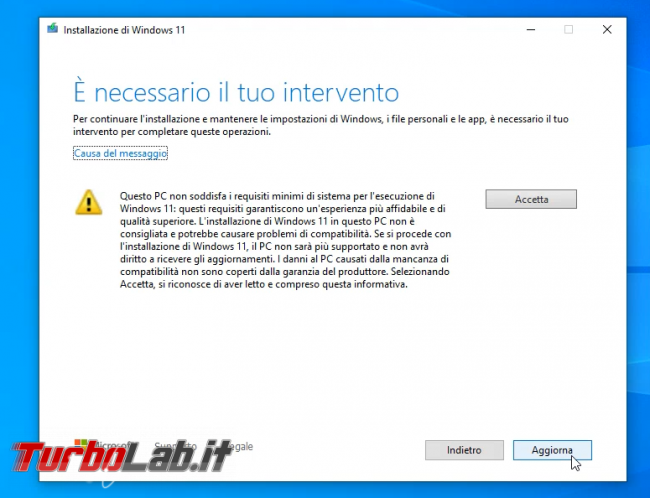 Come aggiornare Windows 11 PC Windows 10 non-compatibile (risolvere errore Questo PC non soddisfa attualmente requisiti sistema Windows 11) (video) - sshot_ext_1633256778