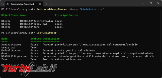 Come aggiungere account locale computer tramite PowerShell