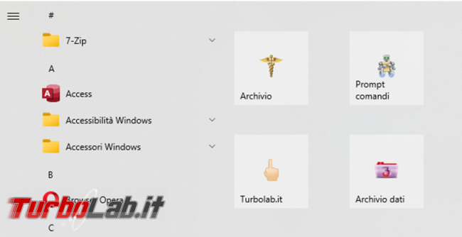 Come aggiungere collegamenti più ci servono menu start