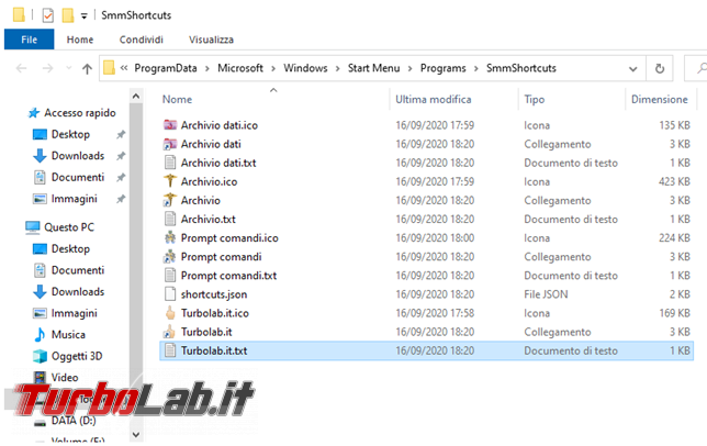 Come aggiungere collegamenti più ci servono menu start