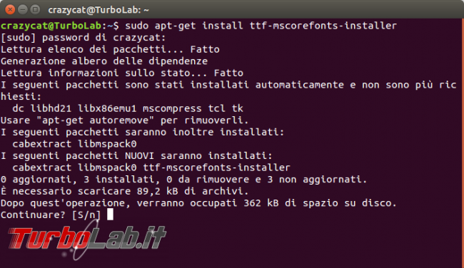 Come aggiungere nuovi font Ubuntu