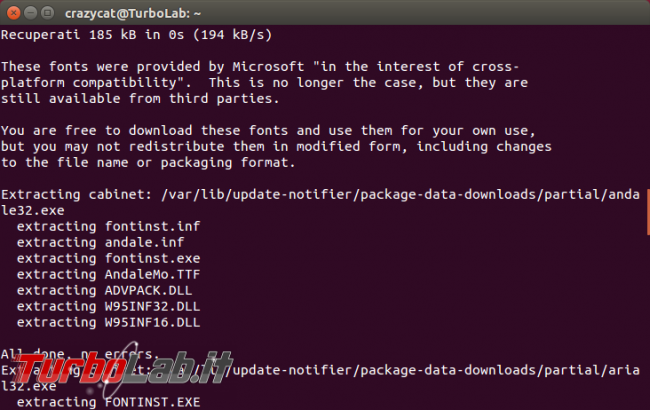 Come aggiungere nuovi font Ubuntu