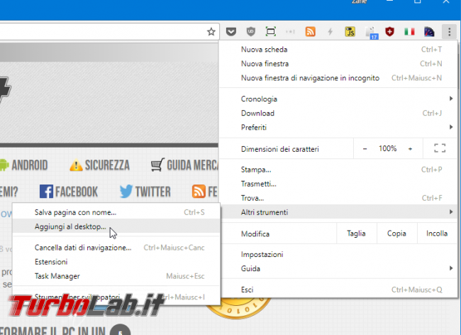 Come aggiungere siti web webapp Barra applicazioni Windows 10 Chrome, Edge Firefox