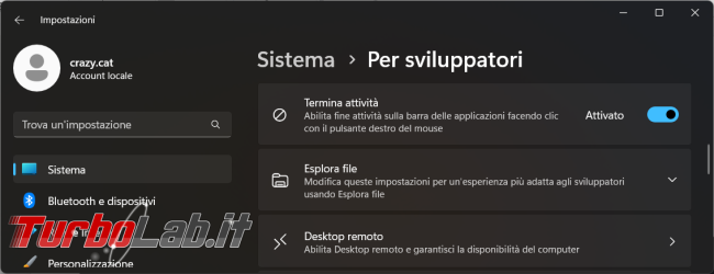 Come aggiungere Termina attività menu contestuale barra applicazioni Windows 11