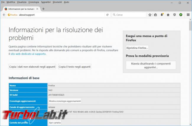 Come analizzare crash Mozilla Firefox