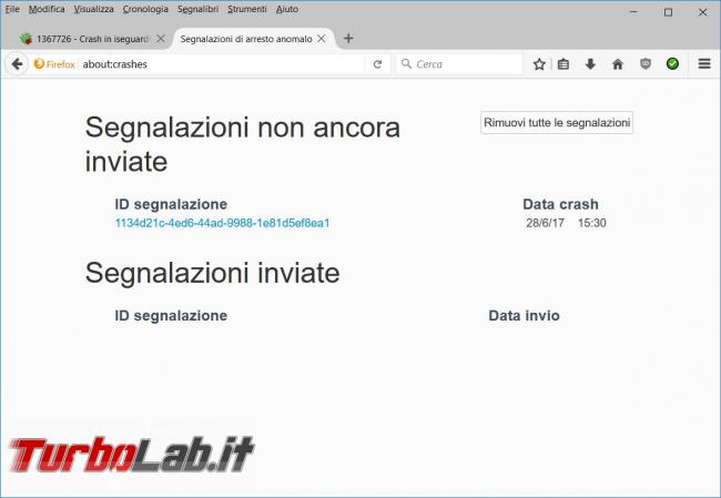Come analizzare crash Mozilla Firefox