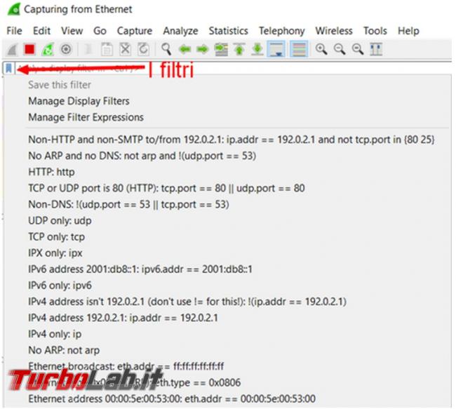Come analizzare traffico rete Wireshark scoprire connessioni sospette indirizzi non sicuri