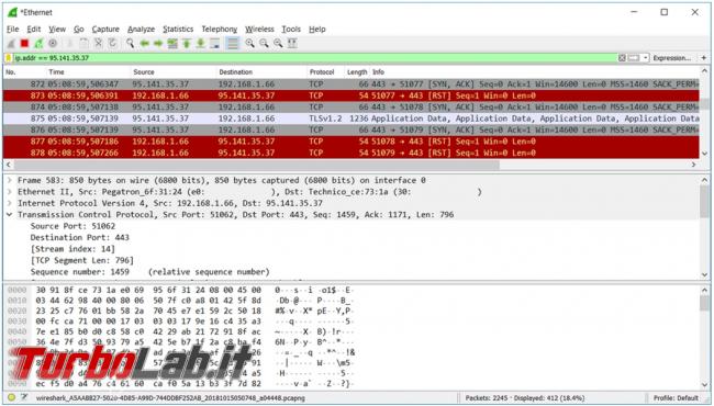 Come analizzare traffico rete Wireshark scoprire connessioni sospette indirizzi non sicuri