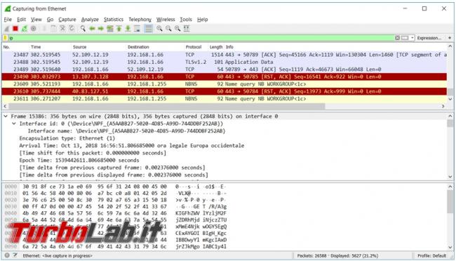 Come analizzare traffico rete Wireshark scoprire connessioni sospette indirizzi non sicuri