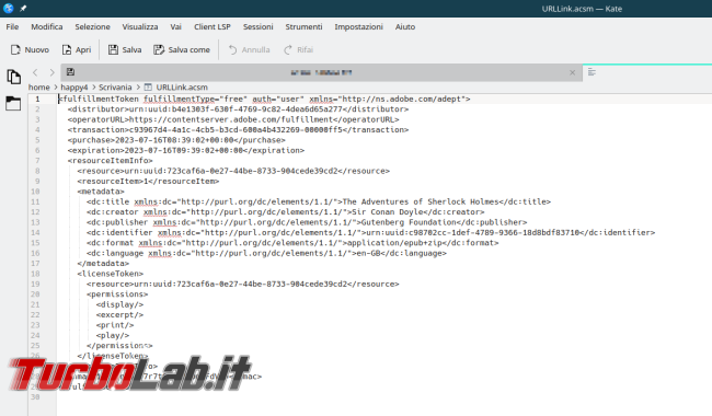 Come aprire file URLLink.acsm direttamente Calibre rimuovere DRM ( soprattutto LINUX!)