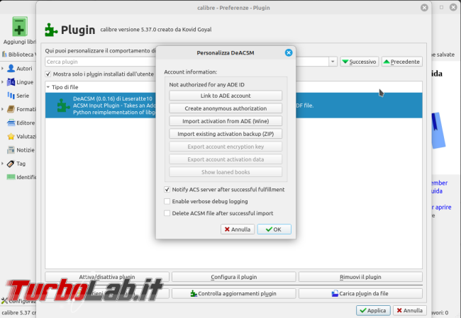 Come aprire file URLLink.acsm direttamente Calibre rimuovere DRM ( soprattutto LINUX!)