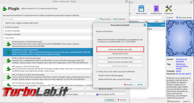 Come aprire file URLLink.acsm direttamente Calibre rimuovere DRM ( soprattutto LINUX!)