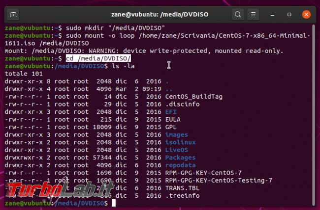 Come aprire (montare) 'immagine ISO Ubuntu linea comando interfaccia grafica (DVD virtuale, guida)