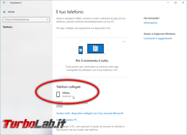 Come aprire PC Windows 10 pagina web visualizzata smartphone Android (&quot;Continua PC&quot;) - Mobile_zShot_1534344585