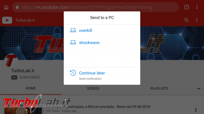 Come aprire PC Windows 10 pagina web visualizzata smartphone Android (&quot;Continua PC&quot;) - Screenshot_20180815-174416