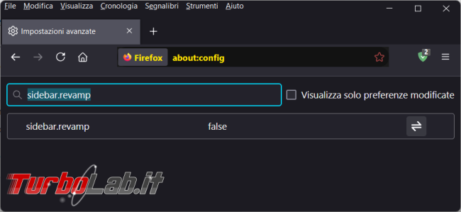 Come attivare/disattivare nuova barra laterale Firefox 133